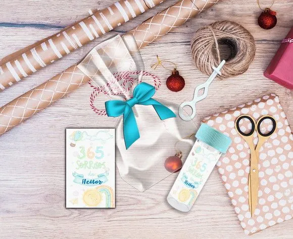 Bolha de Sabão 365 Sorrisos Personalizada - feito à mão por Artmanha Lembrancinhas