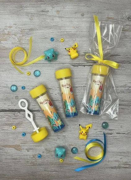 Bolha de Sabão - Pokemon Personalizado - artesanato de Mi Papelaria Criativa