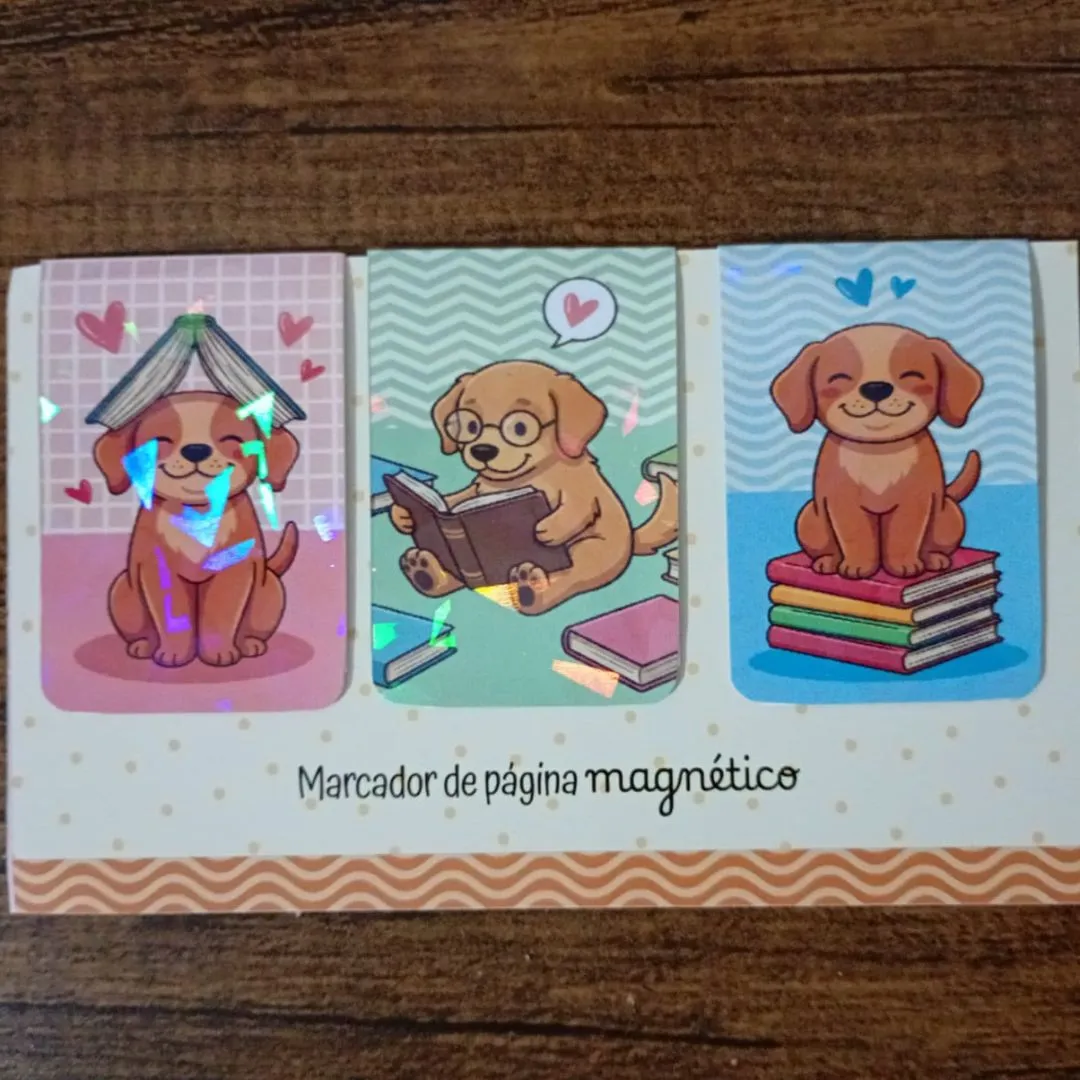 Marcador de Página Magnético Kit Com 03 - Cachorrinhos Fofos 2 - foto 2