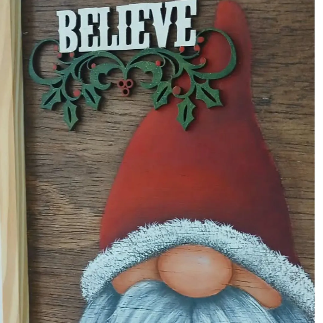 Quadro Natal Noel Nórdico Believe - Acredite - foto 2