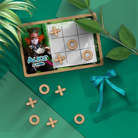Jogo da Velha - Chapeleiro Maluco Personalizado - artesanato feito à mão por Mi Papelaria Criativa