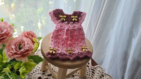 Capa para Adoçante Vestidinho Cinderela Camafeu com Rosa - foto 2