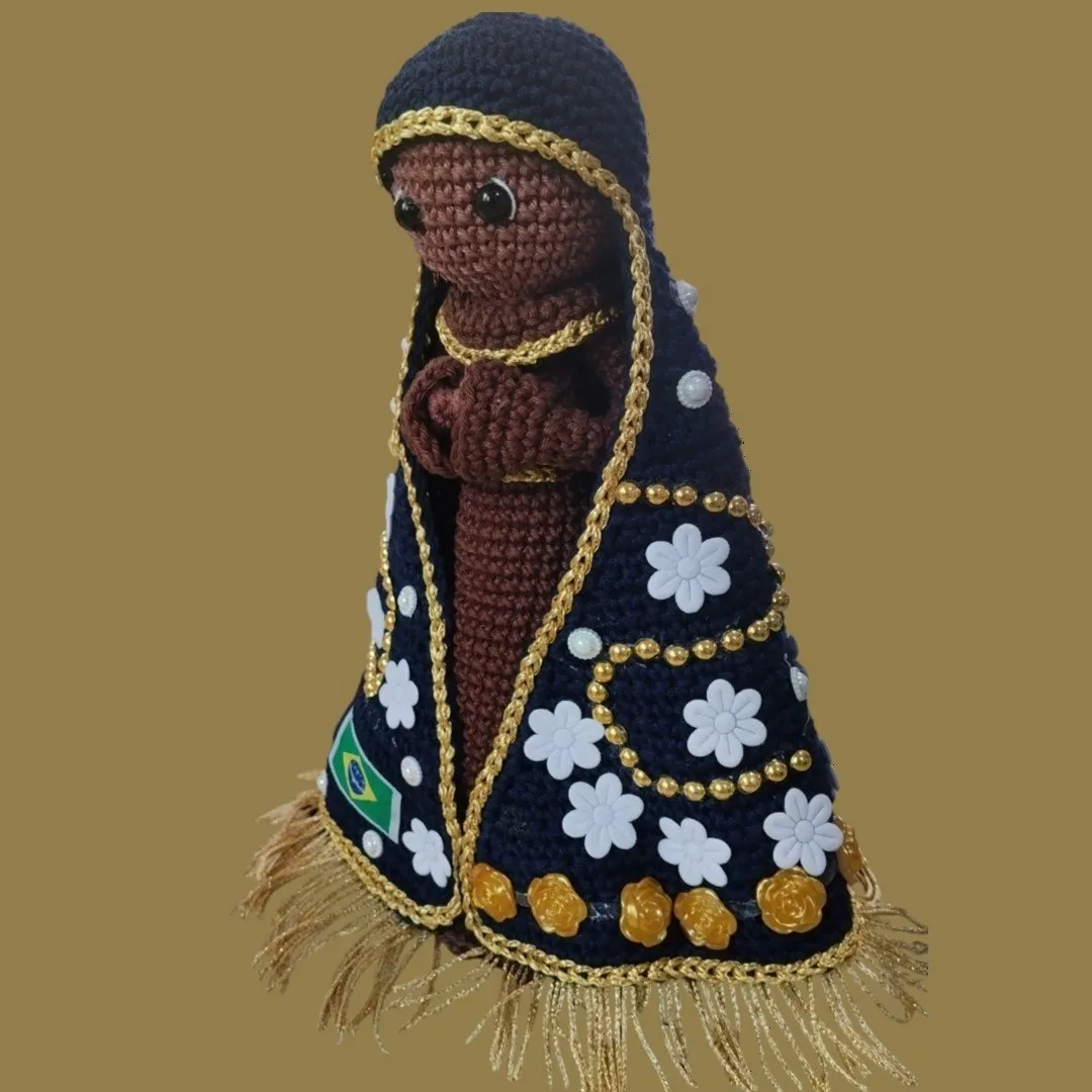 Nossa senhora Aparecida - artesanato feito à mão por Ateliê Lu Ribeiro