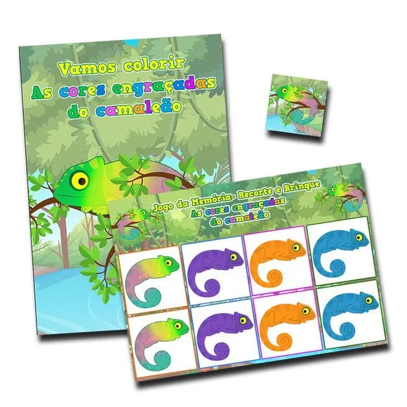 Kit Diversão Revista Colorir + Jogo da Memória - artesanato de PAPCRIE
