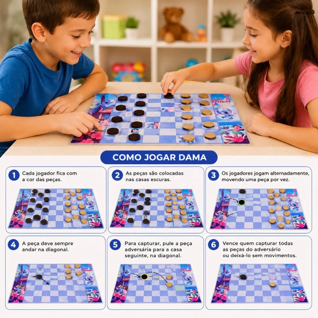 Jogo Infantil Dama Trilha Personalizado Tema Escolha JD Arte - foto 7