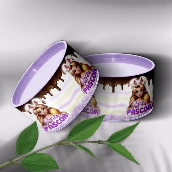 Tubo Lata - Rapunzel Páscoa Personalizada - feito à mão por Mi Papelaria Criativa