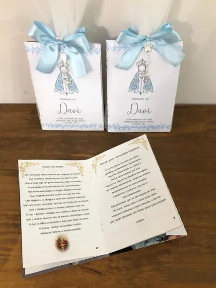 Livro de orações luxo com foto para batismo - foto 4