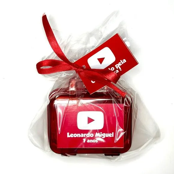 Maletinha Modelar Youtube Personalizado - feito à mão por Mi Papelaria Criativa