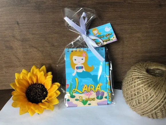 Bloquinho Sereia Personalizado - artesanato feito à mão por creativitybynina