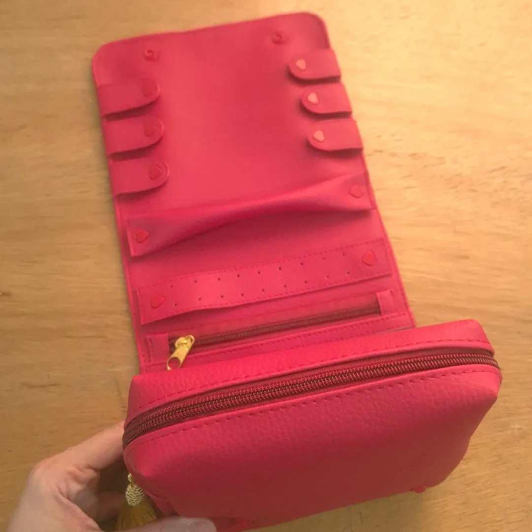 Porta-Joias Feminino Personalizado para Viagem com Nécessaire Integrada – Organizador de Joias - foto 3