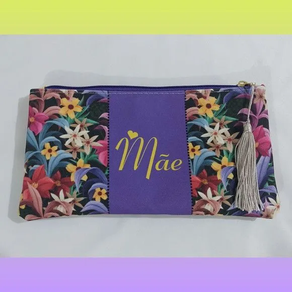 Necessaire Slim - Floral - feito à mão por Innovare Studio