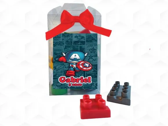 Bloco de Montar Capitão América Personalizada - artesanato feito à mão por creativitybynina