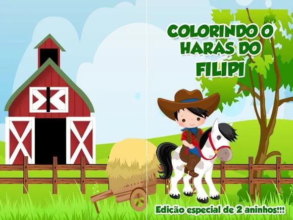 revista colorir haras fazendinha 14x10 - artesanato de PAPCRIE