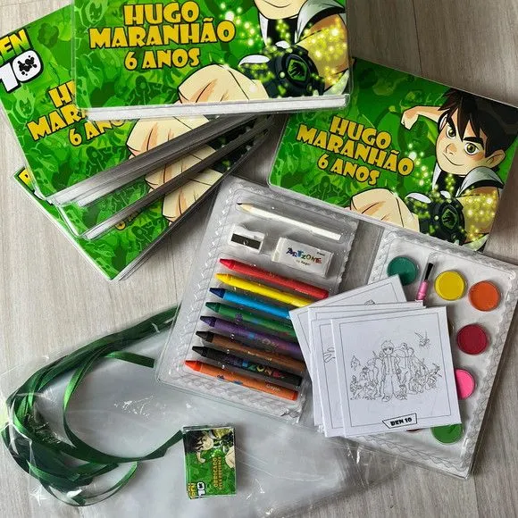Estojo de Pintura Ben10 Personalizado - artesanato feito à mão por Mi Papelaria Criativa