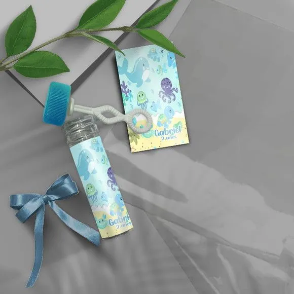 Bolha de Sabão - Fundo do Mar Personalizado - artesanato feito à mão por Mi Papelaria Criativa
