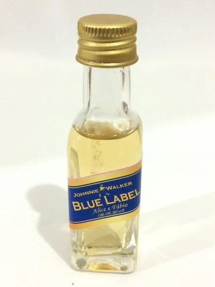 Garrafinha Blue Label Personalizada . - artesanato feito à mão por Mi Papelaria Criativa