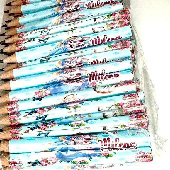 Mini Lápis Alice no País das Maravilhas Personalizado - foto 2