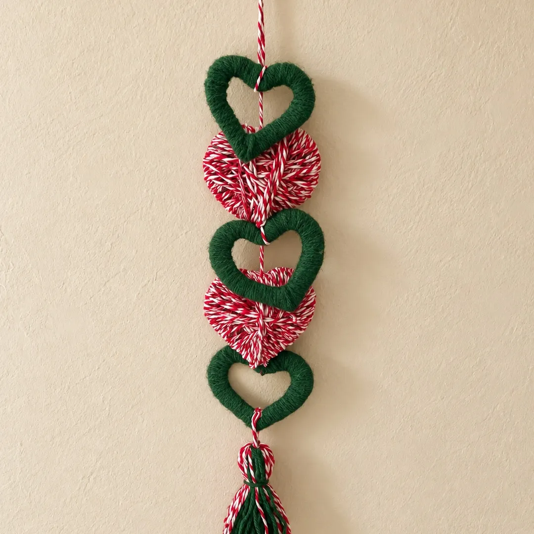 Pendente corações de Natal - foto 2