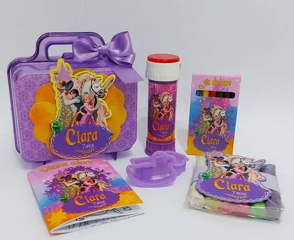 Maleta Enrolados Personalizada - feito à mão por Mi Papelaria Criativa