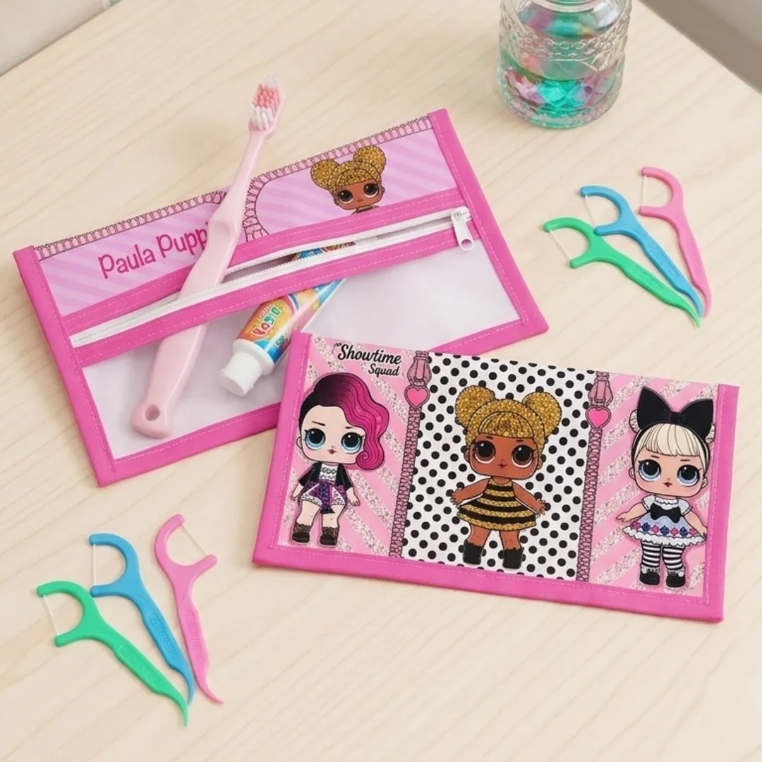 Necessaire Kit Higiene Bucal Infantil LOL Personalizada com Nome