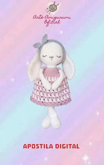 Receita Coelhinha - Amigurumi - artesanato feito à mão por Arte Amigurumi Oficial