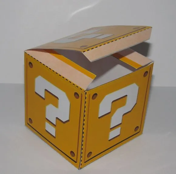 Caixa Cubo Interrogação - artesanato de PAPCRIE