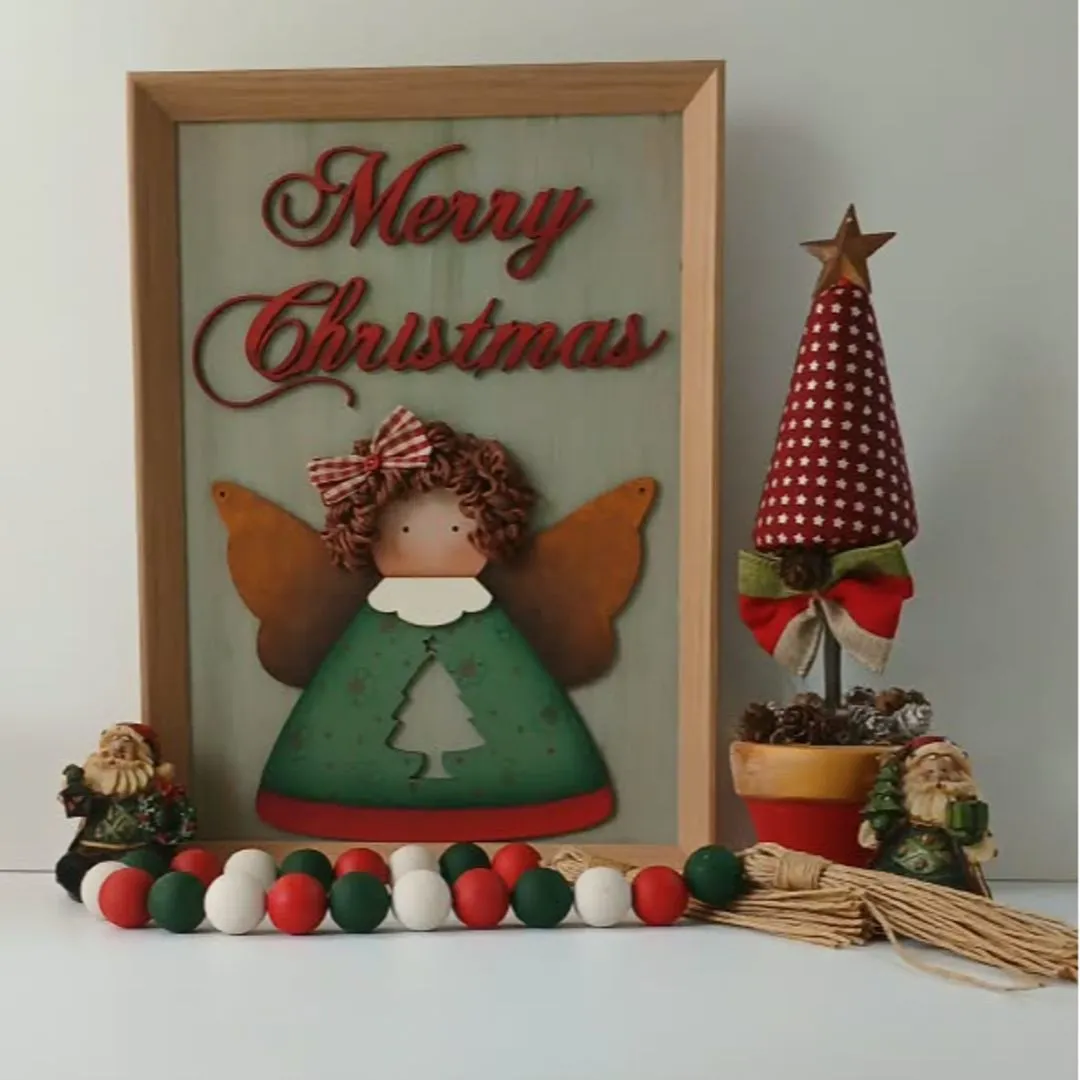 Quadro Anjinha Árvore de Natal - foto 2