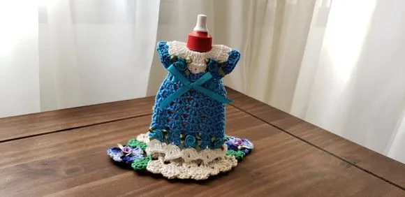 Capa para Adoçante - Vestidinho Acqua Azul - foto 4