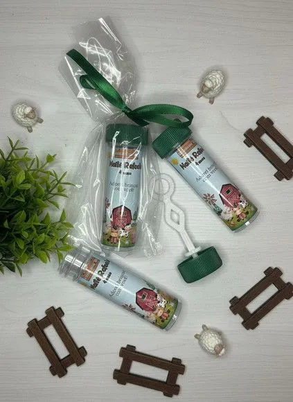 Bolha de Sabão - Fazendinha Personalizado - artesanato feito à mão por Mi Papelaria Criativa