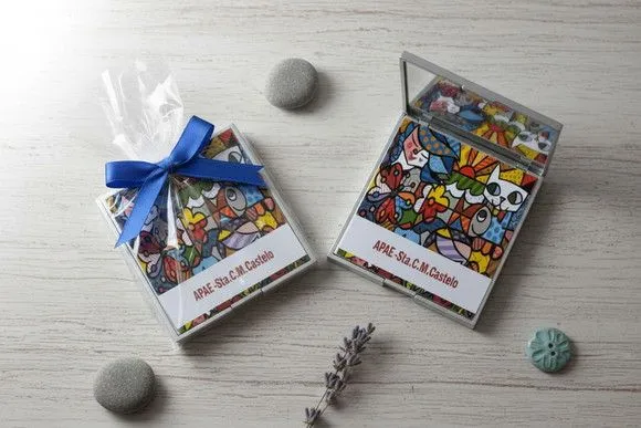 Lembrancinha Espelho - Personalizado - feito à mão por Mi Papelaria Criativa
