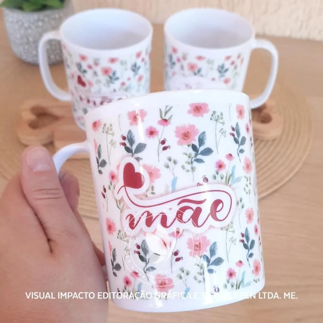 Caneca Plástica Personalizada 400 ml para Lembrancinhas e Eventos - artesanato feito à mão por Visual Impacto