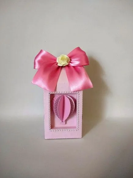 Caixa milk Balão de ar quente rosa