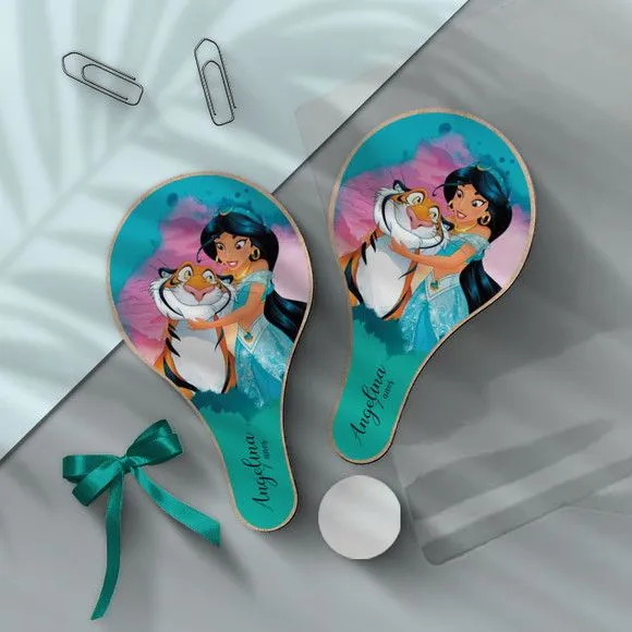 Raquete Ping Pong - Jasmine Personalizada - feito à mão por Mi Papelaria Criativa