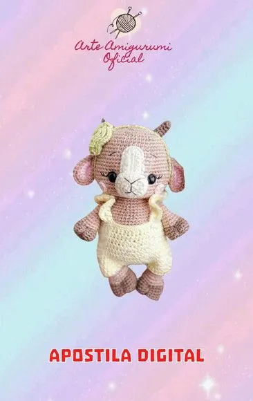 Receita Cabra - Amigurumi - artesanato feito à mão por Arte Amigurumi Oficial