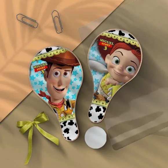 Raquete Ping Pong - Toy Story Personalizada - feito à mão por Mi Papelaria Criativa
