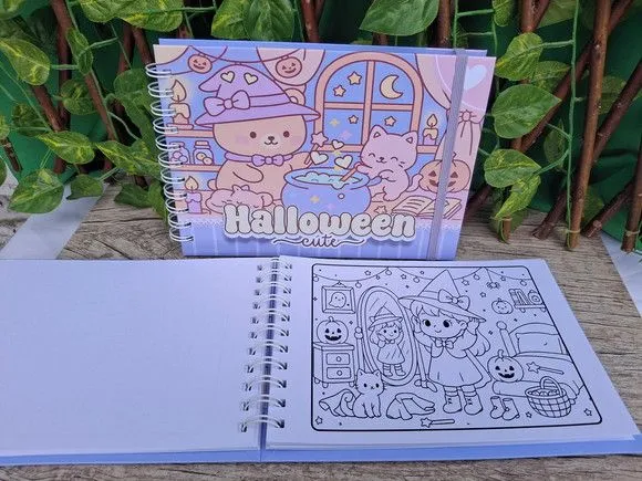 Livro de Colorir Halloween Cute - artesanato feito à mão por Criativos Artes  e Festas