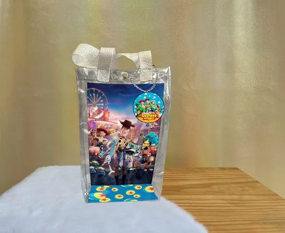 Sacola Transparente Toy Story Personalizado - feito à mão por Artmanha Lembrancinhas
