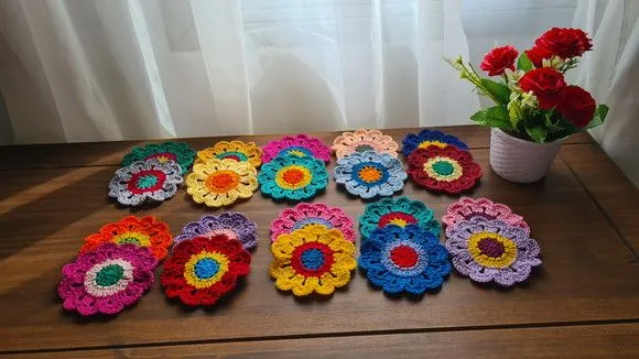 Flores Japonesas em Crochê para Customização (40 Unidades) - foto 4