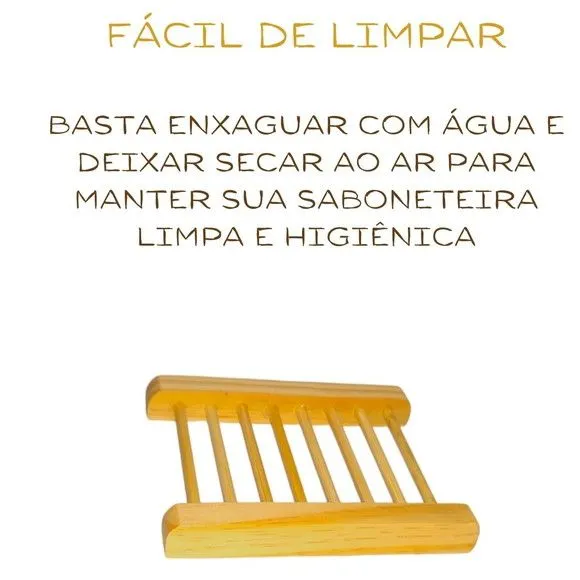 Kit 10 Saboneteira Ecológica Madeira Natural de Bambu - foto 5