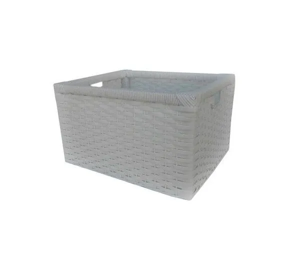 Cesto Caixote Sintético Branco - 5 Peças