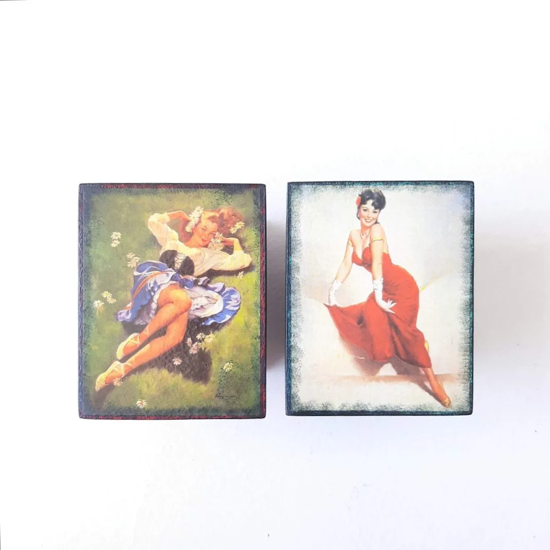 Caixinhas Pin Up 3 - artesanato de Estudio Bananeira