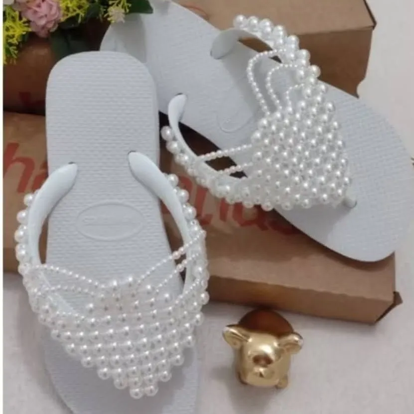 Havaiana customizada princesa - artesanato feito à mão por customiarts