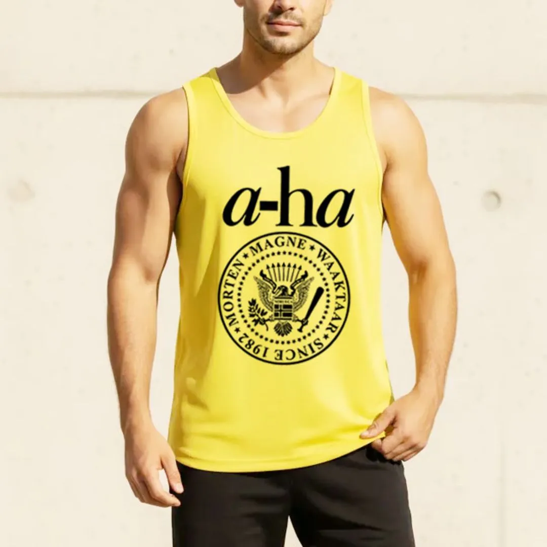 Camiseta regata a-Ha, estampa exclusiva, cores variadas tamanhos unisex - foto 5