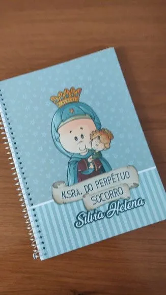 Caderno Capa Dura Grande Espiral 80fls - N S P Socorro - foto 2