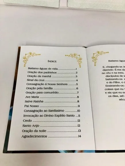 Livro de Orações Luxo com Foto para Batismo - foto 2