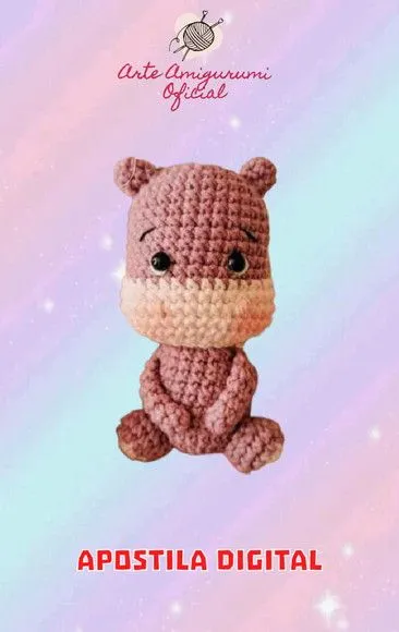 Receita Hipopótamo Safari - Amigurumi - artesanato feito à mão por Arte Amigurumi Oficial