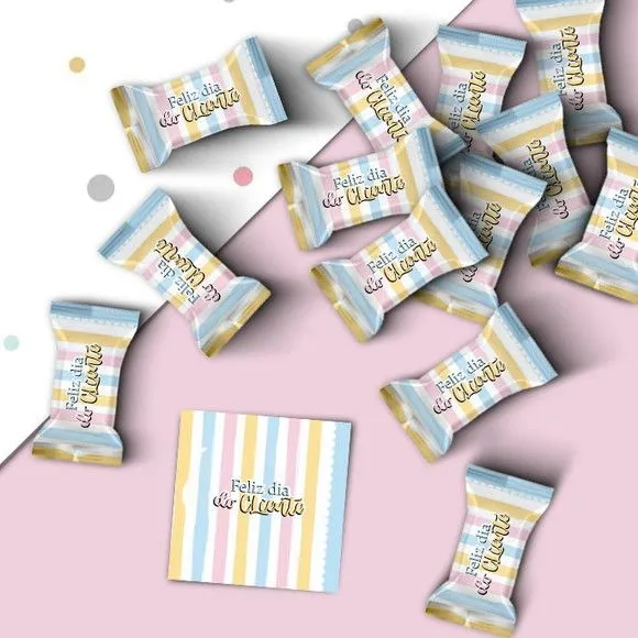 Bala - Dia do Cliente Personalizado - artesanato feito à mão por Mi Papelaria Criativa