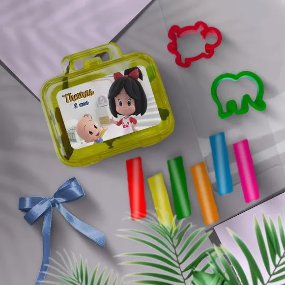 Mini Maleta - Cleo e Cuquim Personalizada - feito à mão por Mi Papelaria Criativa