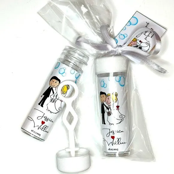 Bolinha de Sabão Casamento Personalizada - artesanato feito à mão por Mi Papelaria Criativa