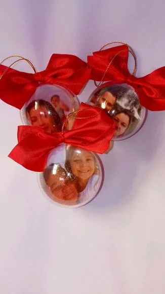Bolas de natal com foto